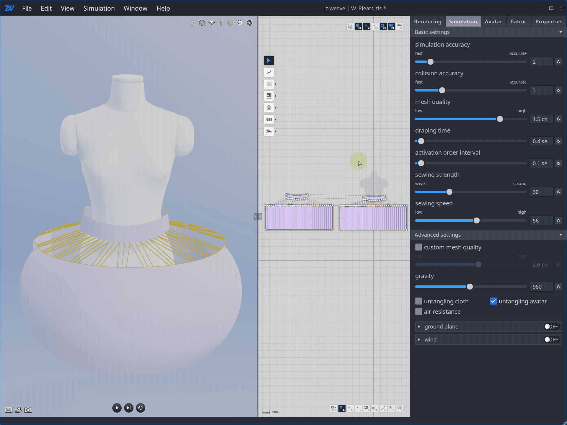 stiffen in draping time_draping time control.gif